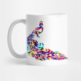 Peacock Abstract 1 Mug